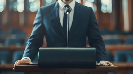 business leader giving motivational speech