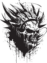Bony Warrior Head Contemporary Logo Concept Warrior Skull Emblem Stylish Emblem Art
