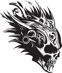 Skull Warrior Graphic Modern Graphic Concept Warrior Skull Artwork Stylish Vector Illustration