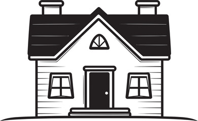 Charming Tiny Village Cottage Graphic Logo Art Playful Cartoon Village Scene Iconic House Designs