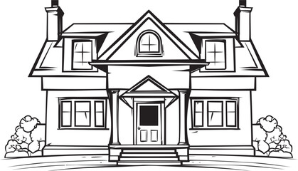 Cute Cartoon Village Icons Charming Graphic Art Miniature Village Cottage Playful Logo Designs