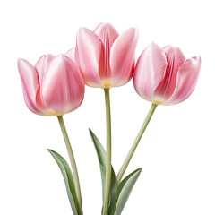 tulip flowers isolated on white