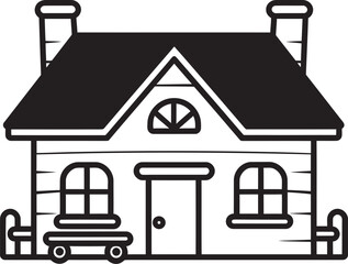 Tiny Cartoon House Icons Iconic Logo Designs Small Village Homes Charming Graphic Icons