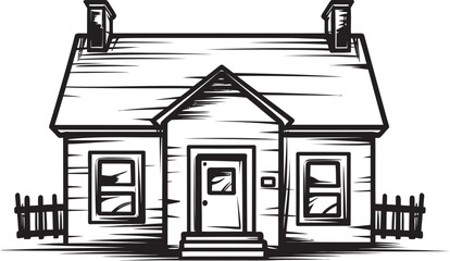 Small Village Homes Whimsical Cartoon Designs Tiny Cartoon Village House Illustrations Logo Graphics