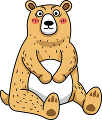 illustration of bear outline white on background vector