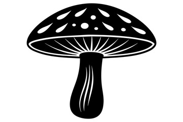 mushroom silhouette vector illustration