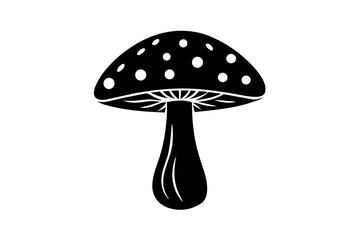 mushroom silhouette vector illustration