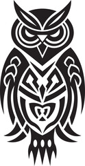 Owl Totem Symbolism Abstract Logo Formulation Totem Owl Spirit Animal Minimalist Iconic Imagery