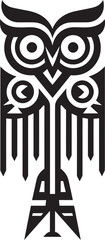 Totem Owl Design Art Contemporary Graphic Design Totem Owl Spirit Guide Minimalistic Icon Form