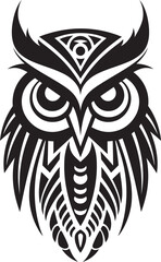 Totem Owl Pole Design Creative Icon Evolution Owl Totem Pole Art Minimal Graphic Structure