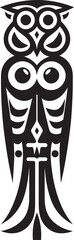 Obraz premium Totem Owl Symbol Design Modern Iconic Conception Totem Owl Illustration Sleek Logo Adaptation
