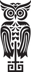 Owl Totem Pole Symbol Tranquil Logo Development Owl Totem Artistic Symbol Artistic Graphic Evolution