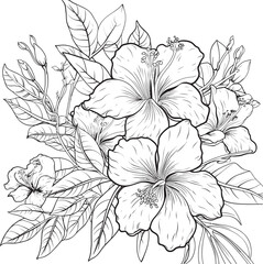 Jungle Flower Botanical Design Artistic Logo Creation Tropical Leaf Symbol Design Modern Logo Art