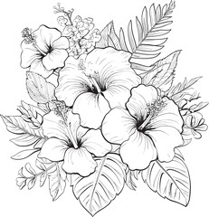 Vibrant Tropical Flora Art Serene Logo Composition Exotic Plant Art Symbol Design Sleek Iconic Evolution