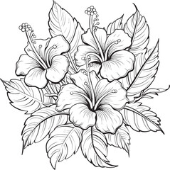 Exotic Leafy Symbolic Design Minimalistic Logo Creation Tropical Flower Tribal Symbol Geometric Iconic Expression