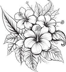 Tropical Flower Tribal Symbol Geometric Iconic Expression Tropical Leaf Symbolic Meaning Creative Logo Design