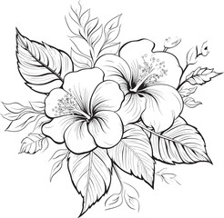 Tropical Flower Icon Sleek Logo Adaptation Orchid and Fern Illustration Geometric Icon Composition