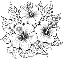 Jungle Floral Vector Minimalist Iconic Imagery Colorful Orchid Design Sleek Graphic Evolution