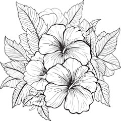 Botanical Artistry Simple Logo Development Palm Leaf and Orchid Art Artistic Graphic Creation