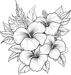 Orchid Bloom Harmony Minimalist Iconic Vision Tropical Leafy Greenery Sleek Graphic Evolution