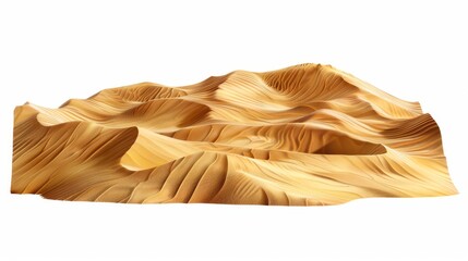 The sand dunes on a transparent background were generated using artificial intelligence