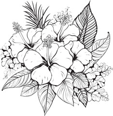 Vibrant Tropical Oasis Tranquil Logo Development Botanical Paradise Emblem Artistic Graphic Evolution