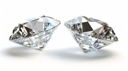 Isolated diamonds on a transparent background using artificial intelligence