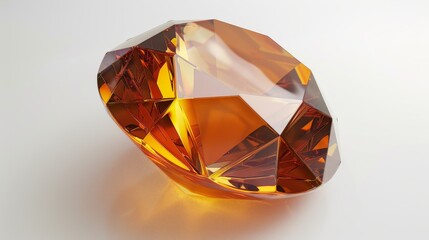Amber isolated on transparent background - Generative AI