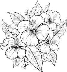 Vibrant Palm Leaf and Bloom Design Tropical Graphic Symbolism Exotic Jungle Foliage Icon Nature Inspired Logo Art