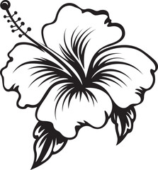 Hibiscus Artistry Minimalistic Graphic Evolution Vibrant Hibiscus Spirit Artistic Logo Art