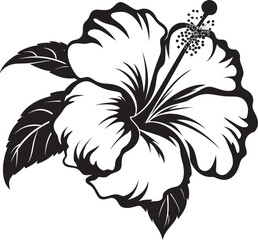 Hibiscus Leaf Symbol Minimalist Iconic Imagery Vibrant Hibiscus Flora Sleek Graphic Evolution