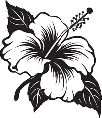 Tropical Hibiscus Essence Symbolic Logo Design Hibiscus and Fern Harmony Creative Logo Creation