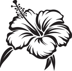 Exotic Hibiscus Essence Minimal Logo Integration Hibiscus Floral Fusion Abstract Graphic Inspiration