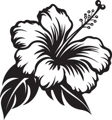 Hibiscus Leaf Pattern Minimalist Iconic Imagery Vibrant Hibiscus Illustration Sleek Graphic Evolution