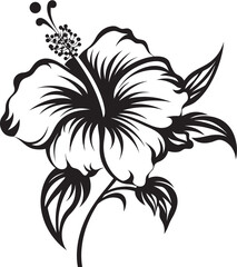Hibiscus Artistry Minimalistic Graphic Evolution Vibrant Hibiscus Spirit Artistic Logo Art