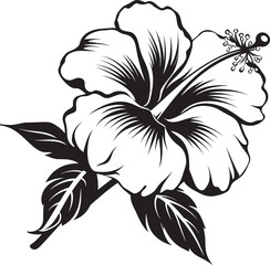 Exotic Hibiscus Design Vibrant Logo Creation Botanical Hibiscus Art Artistic Floral Emblem