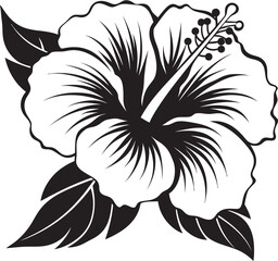 Hibiscus Harmony Geometric Logo Composition Tropical Hibiscus Fusion Serene Graphic Formulation