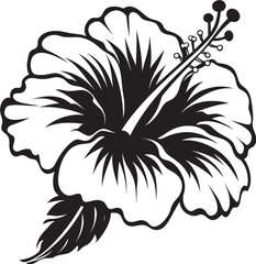 Hibiscus and Palm Design Symbolic Icon Creation Hibiscus Harmony Geometric Logo Composition