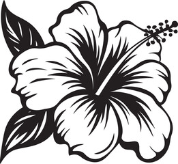 Hibiscus Symbolism Modern Logo Creation Hibiscus Vector Design Geometric Iconic Integration