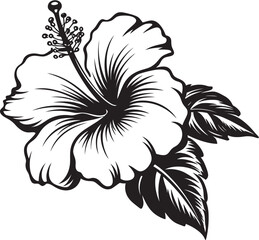 Hibiscus Fantasy Art Abstract Logo Formulation Hibiscus Bloom Harmony Minimalist Icon Vision