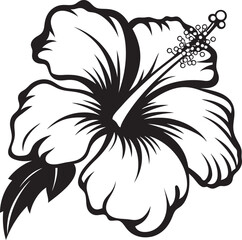 Tropical Hibiscus Artwork Natural Iconic Creation Colorful Hibiscus Flora Contemporary Logo Artistry