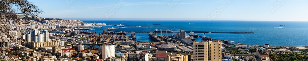 Sticker algiers cityscape, hdr image