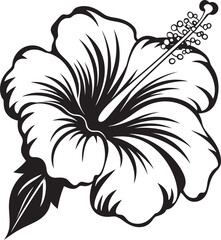 Colorful Hibiscus Oasis Natural Graphic Expression Hibiscus Emblem Design Abstract Floral Artistry