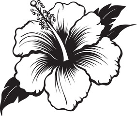 Hibiscus Vector Art Minimal Graphic Structure Vibrant Hibiscus Oasis Tranquil Logo Development