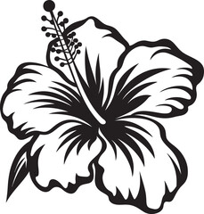 Vibrant Hibiscus Illustration Artful Logo Representation Exotic Hibiscus Spirit Simple Icon Development