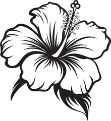 Exotic Hibiscus Bloom Modern Logo Creation Botanical Hibiscus Elegance Artistic Emblem
