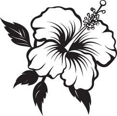 Tropical Hibiscus Harmony Symbolic Logo Expression Exotic Hibiscus Essence Minimal Logo Integration
