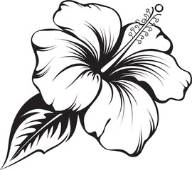 Hibiscus Bloom Iconic Tropical Elegance Exotic Hibiscus Design Vibrant Logo Creation