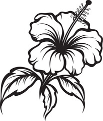 Hibiscus Fantasy Art Abstract Logo Formulation Hibiscus Bloom Harmony Minimalist Design Vision