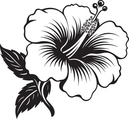 Tropical Hibiscus Leaf Natural Logo Expression Hibiscus and Palm Design Symbolic Icon Creation